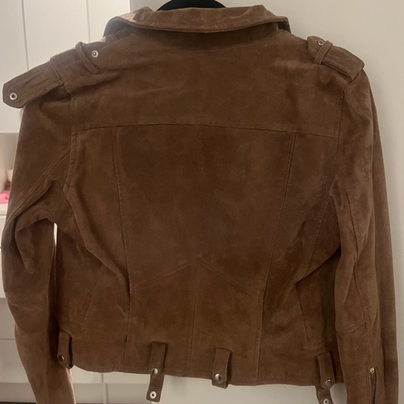 Brown Suede Biker Jacket - Picture 4 of 5